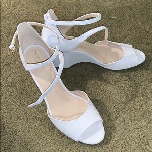 NWOT white wedges